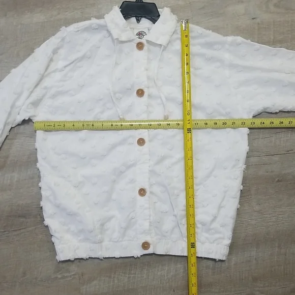 Produce Company - Off-White Textured Button Up Jacket - Picture 11 of 12